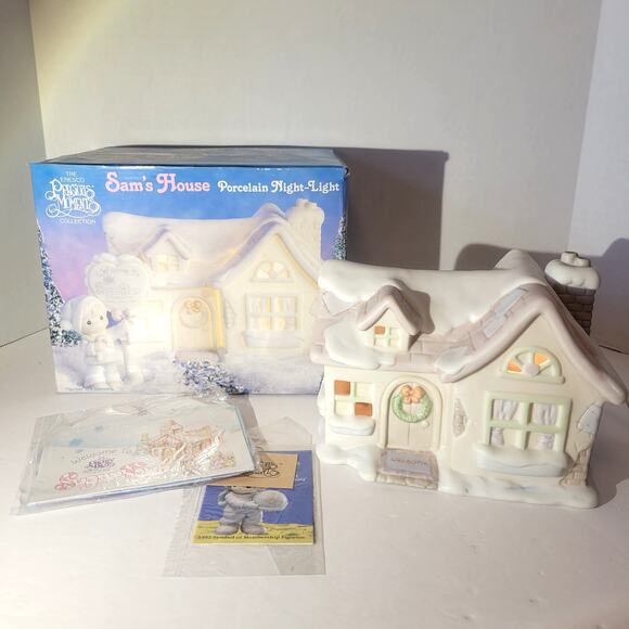 Precious Moments Sugar Town Sams House Lighted Nightlight Enesco 529605 1992 - Picture 1 of 16